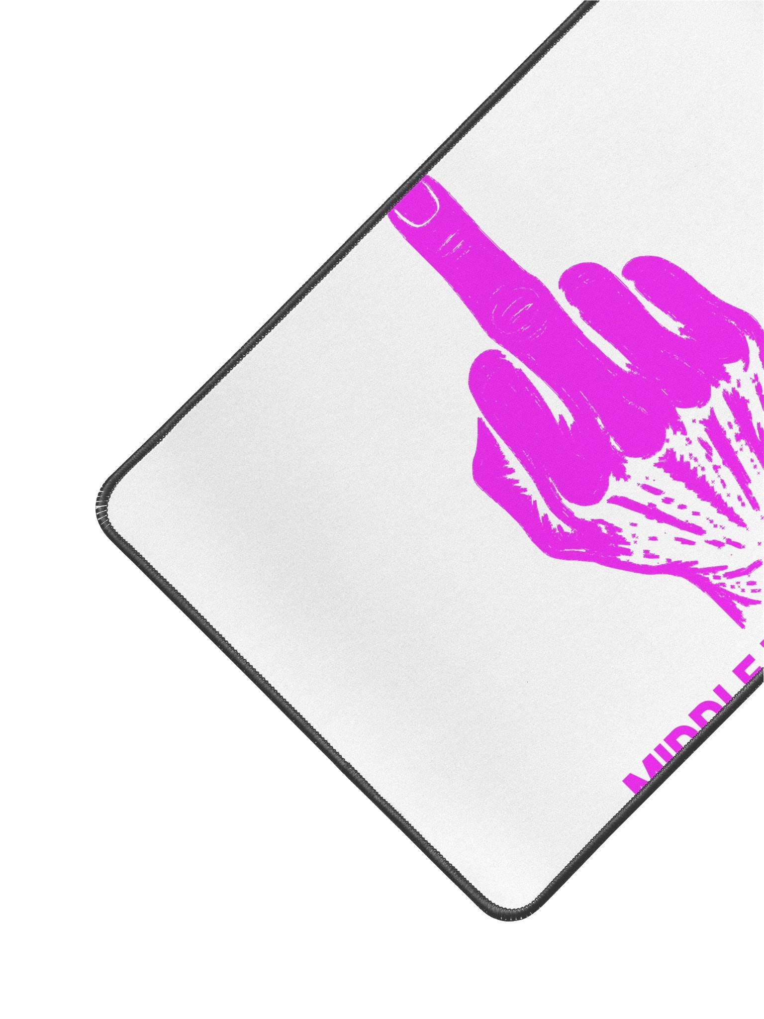 No ShopCo Middle Finger Desk Mat 12 x 18 - Fuchsia Artwork product image (2)