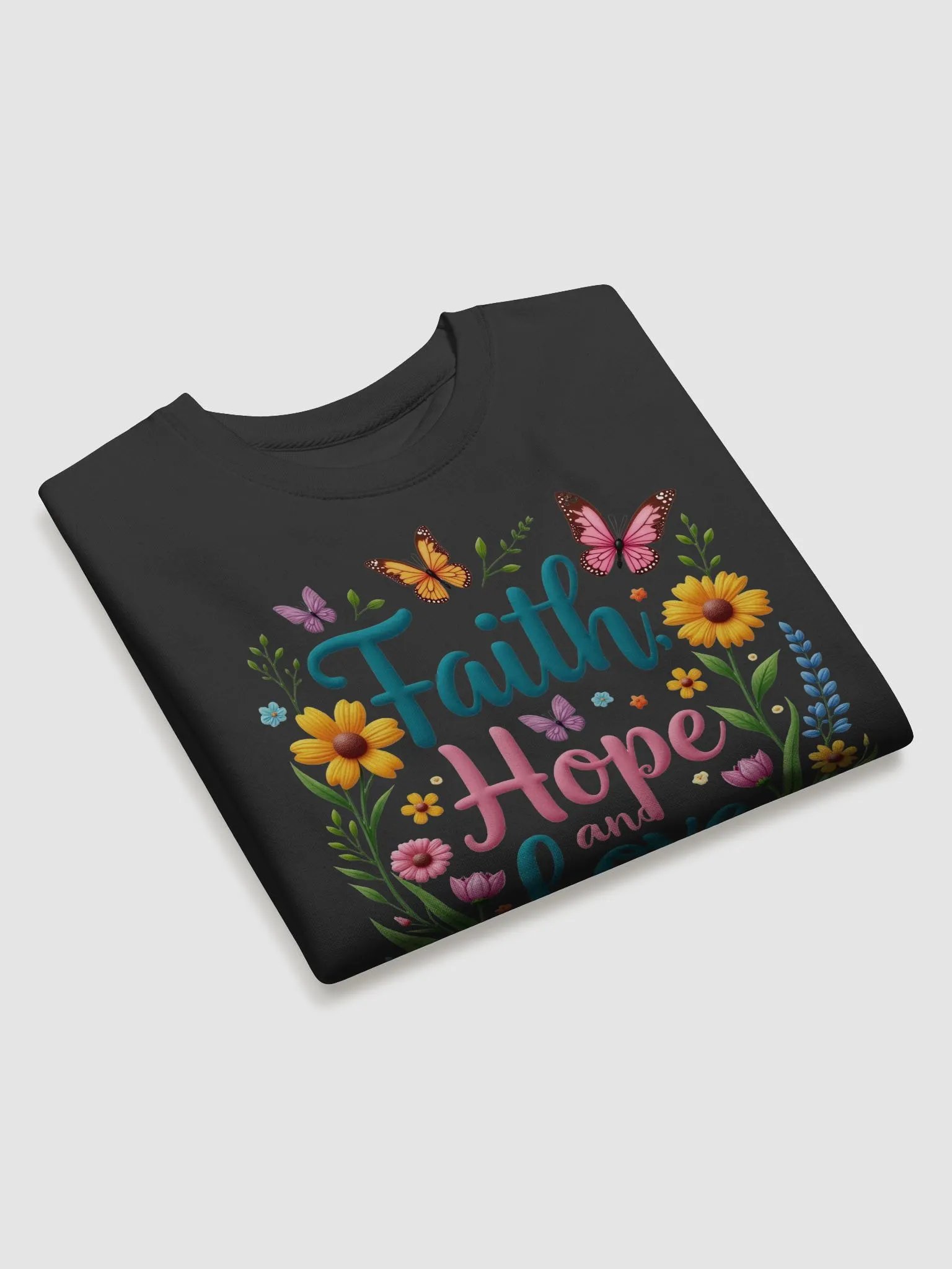 Faith Hope and Love Floral Sweatshirt product image (26)