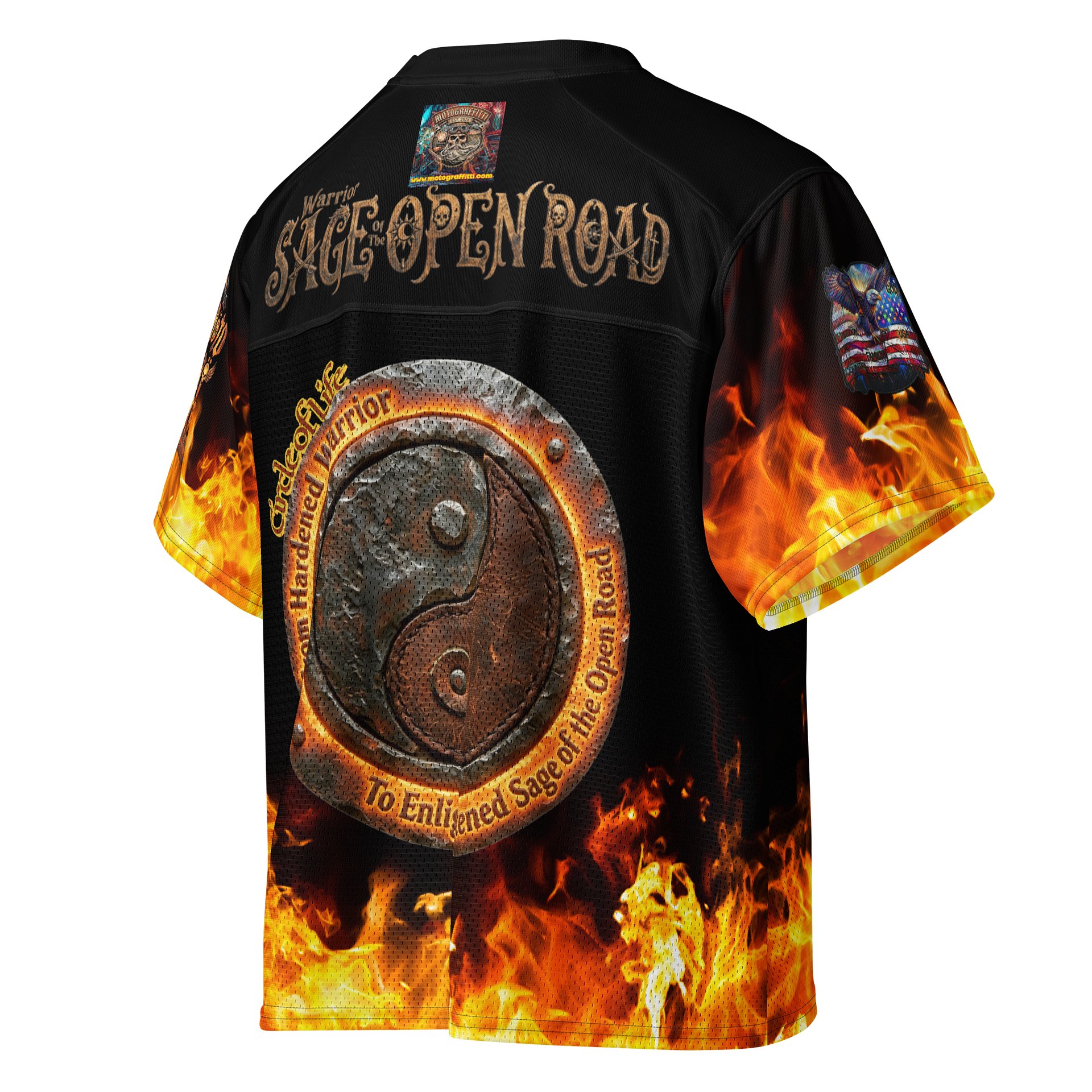 MötoGraffitti Warrior Sage Navy Football Jersey product image (4)