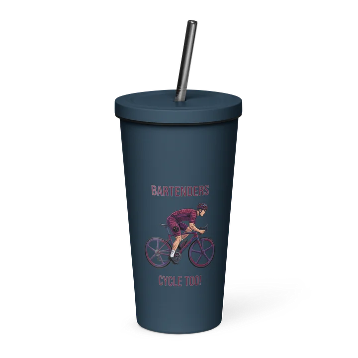 Bartender Athlete Tumbler with Straw | Mens Cycling Edition product image (9)