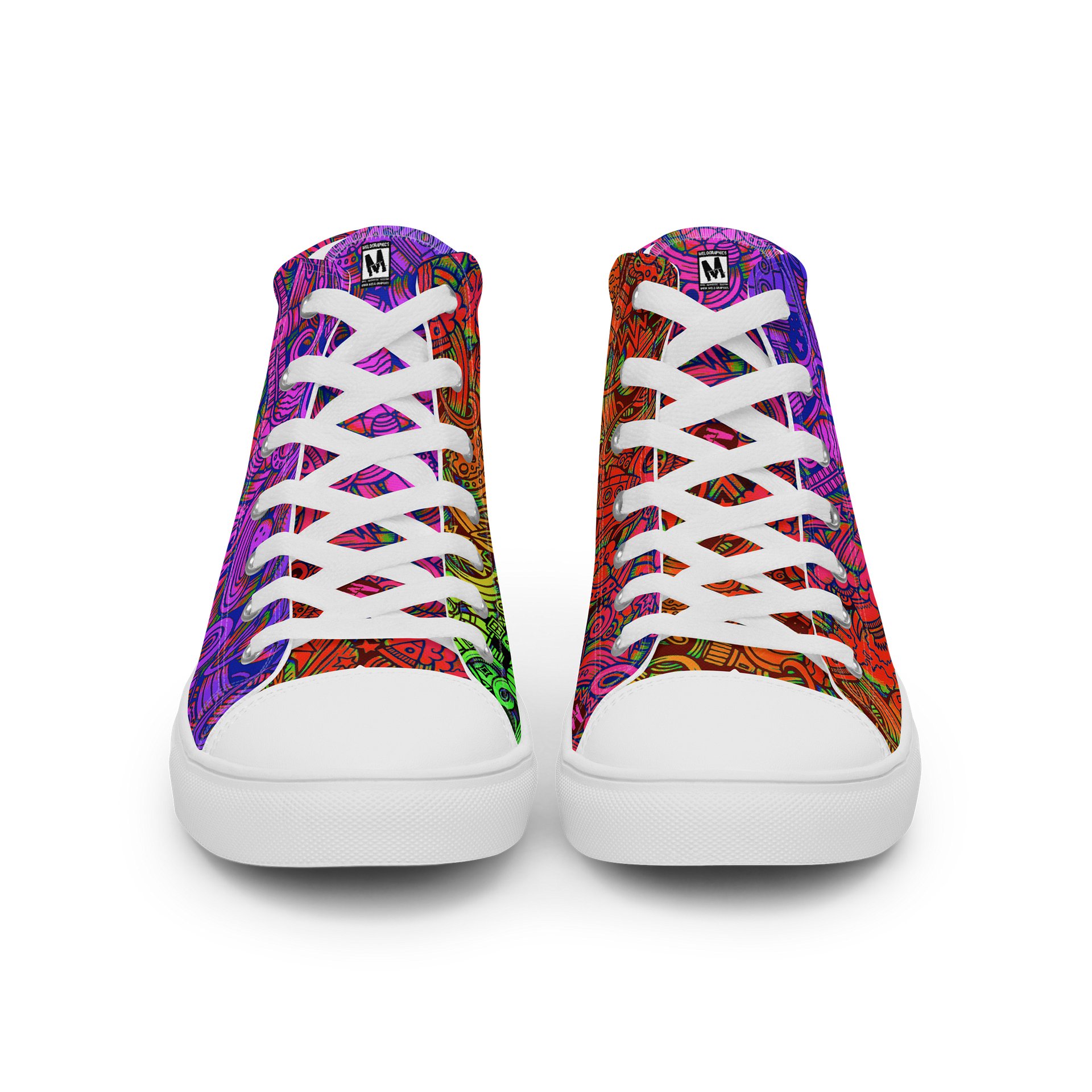 Rainbow Space Scribble - Women's High Tops | #MadeByMELO product image (10)