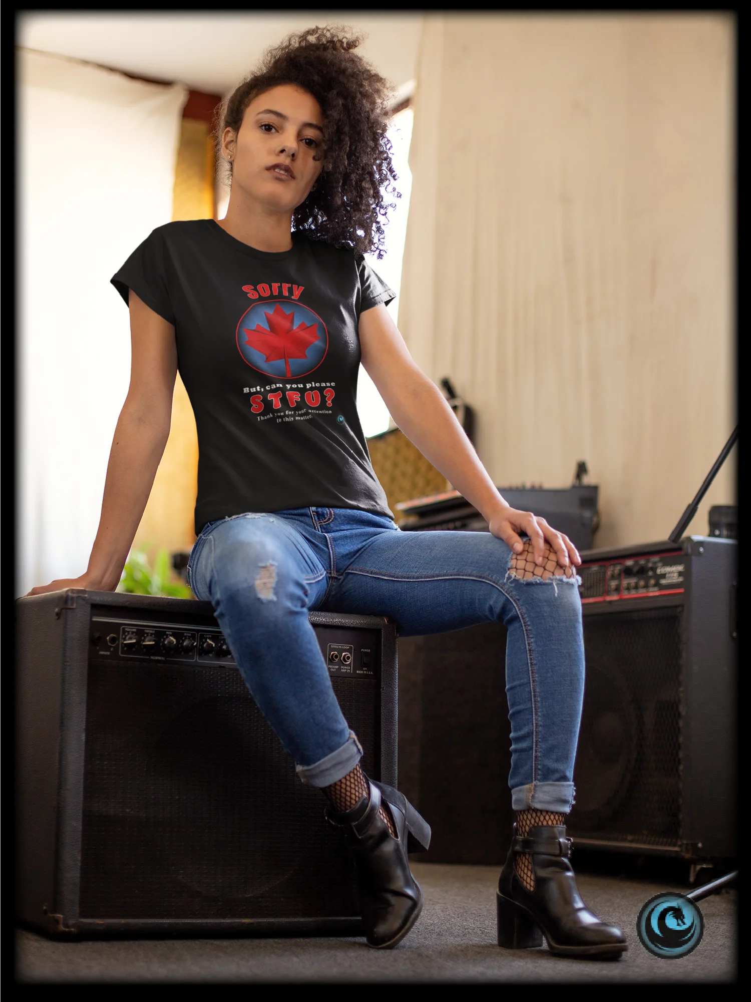 Canadian Sass Maple Leaf Tee – “Sorry… But Can You Please STFU?” Funny Canada Shirt product image (1)