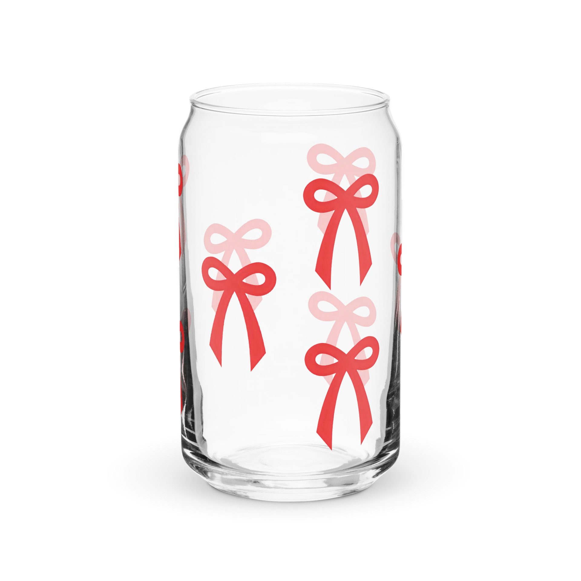 Red Bow Can-Shaped Glass 16 oz product image (2)