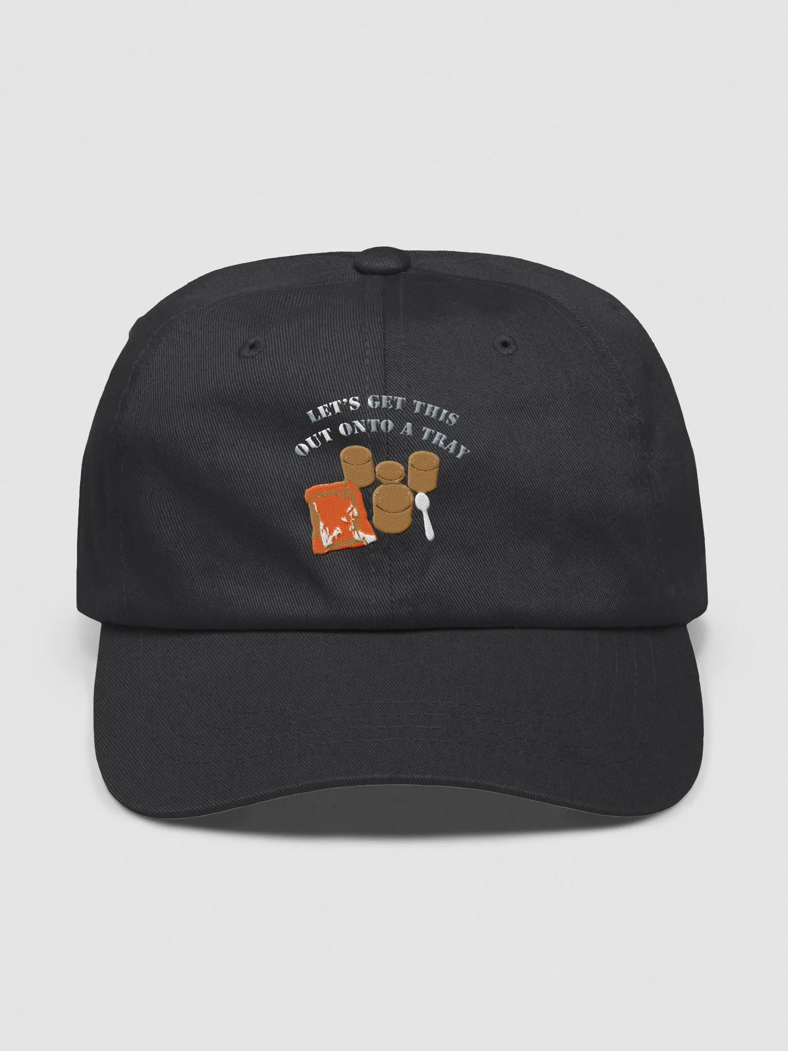Let's get this out onto a tray, nice hat