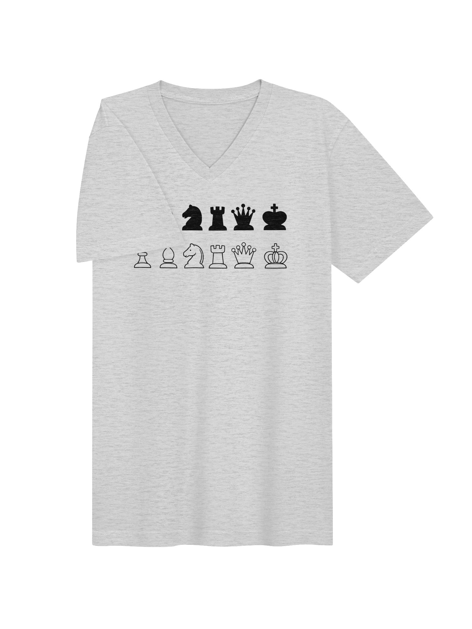 Chess Pieces Crown Outline V-Neck Tee product image (6)