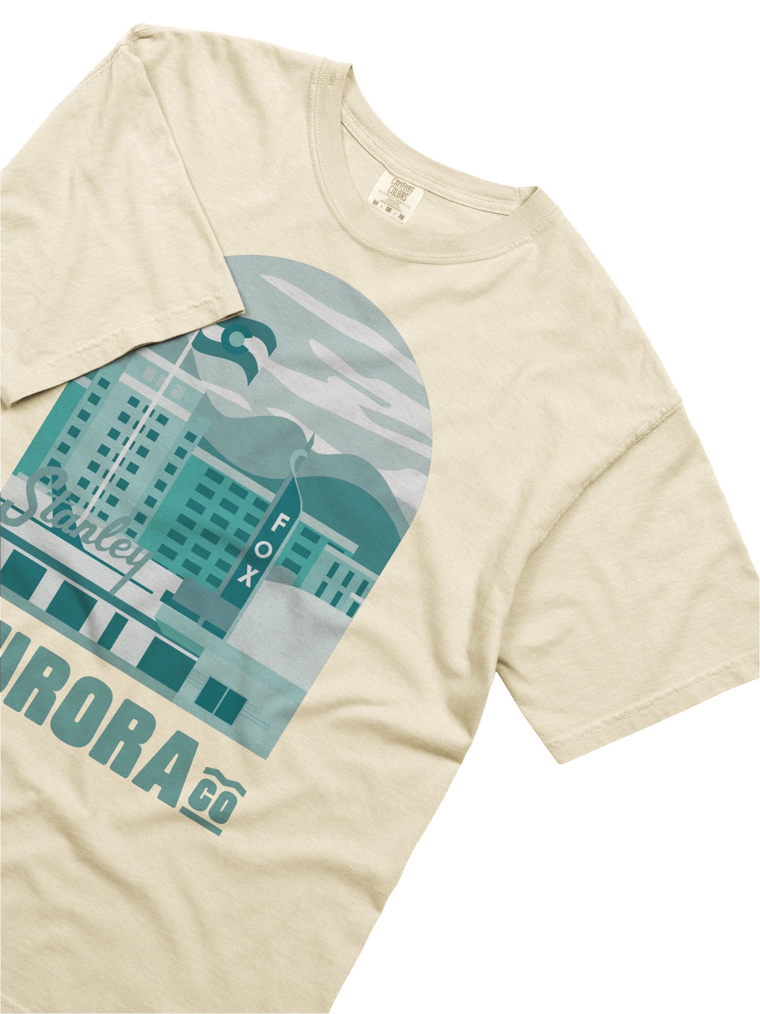 Aurora Cityscape T-shirt (Green) product image (5)
