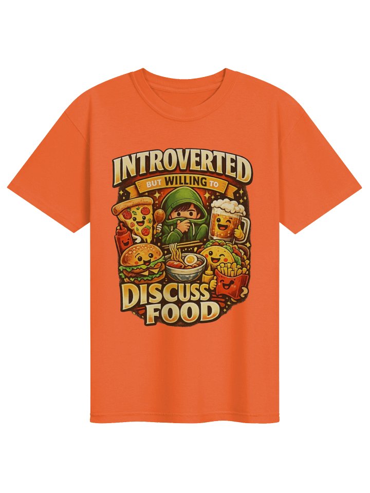 Introverted but Willing to Discuss Food Funny T-Shirt product image (7)