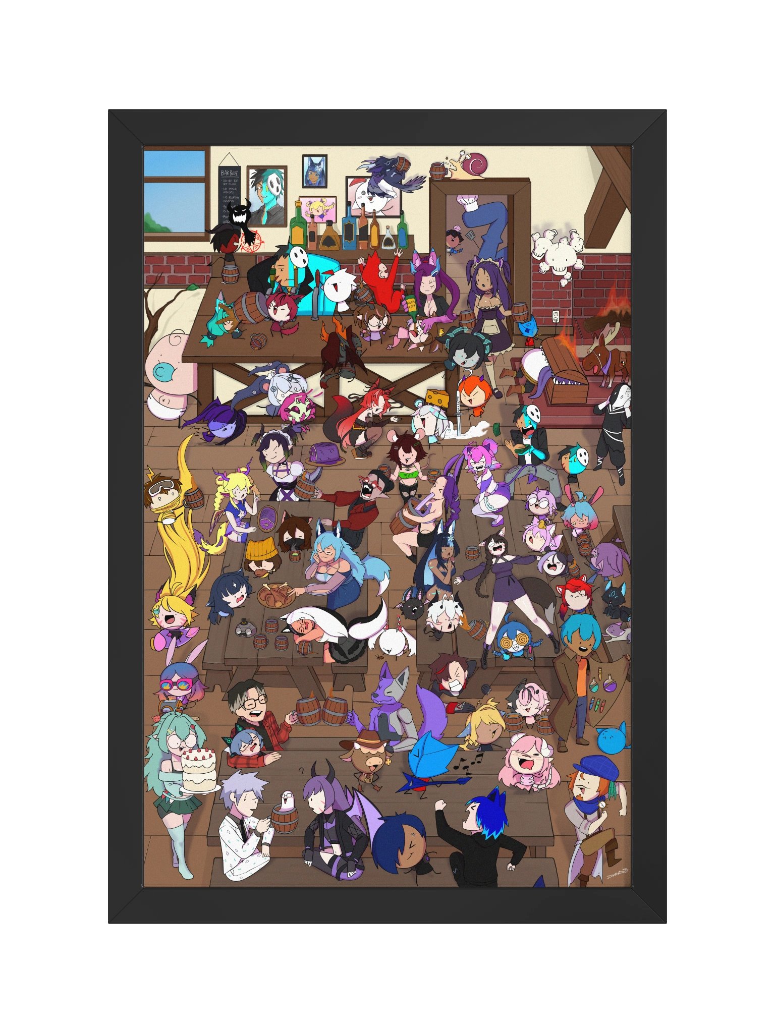 Framed Tavern Party Poster Print product image (1)