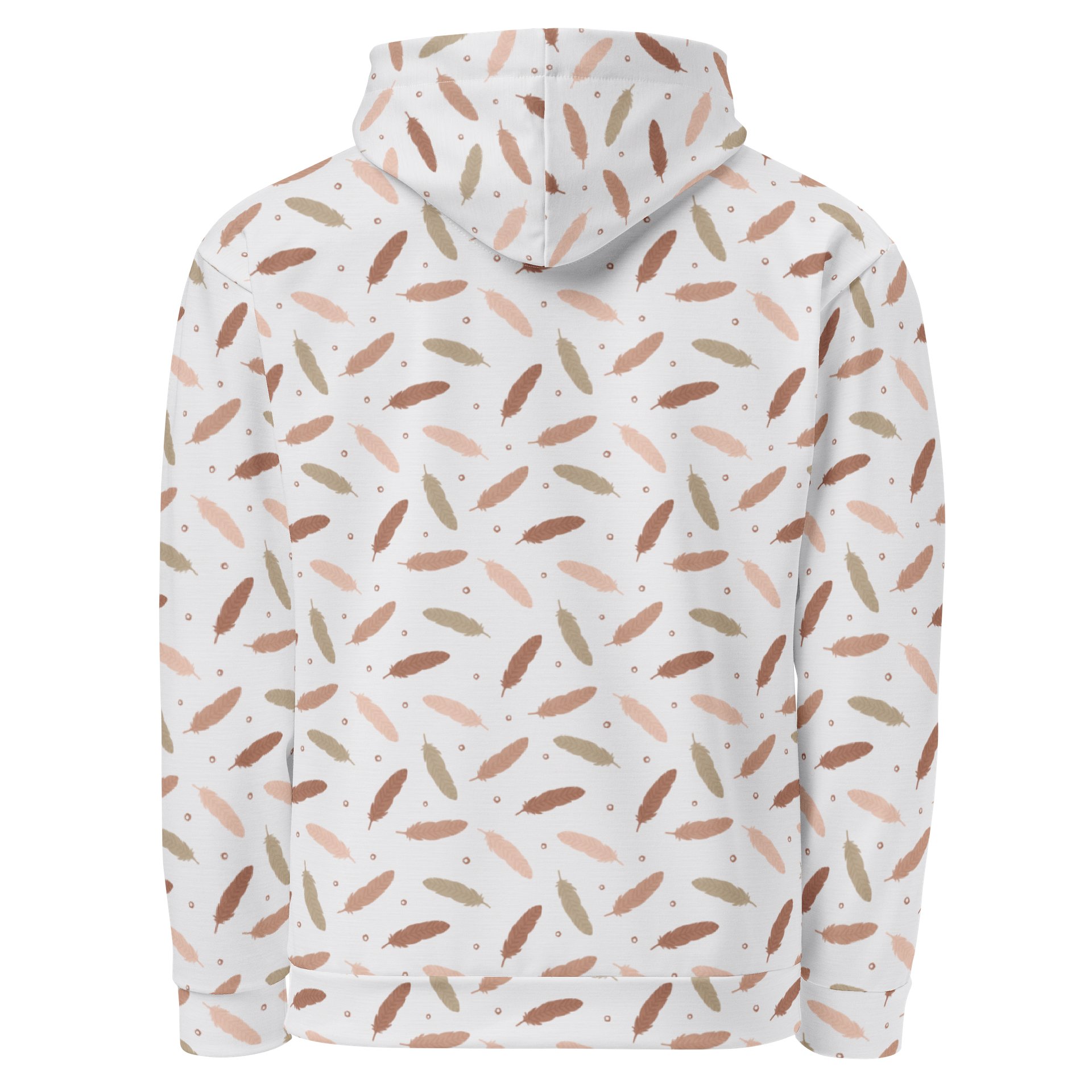 Mocha Mousse Feathers Unisex Cotton Hoodie product image (2)