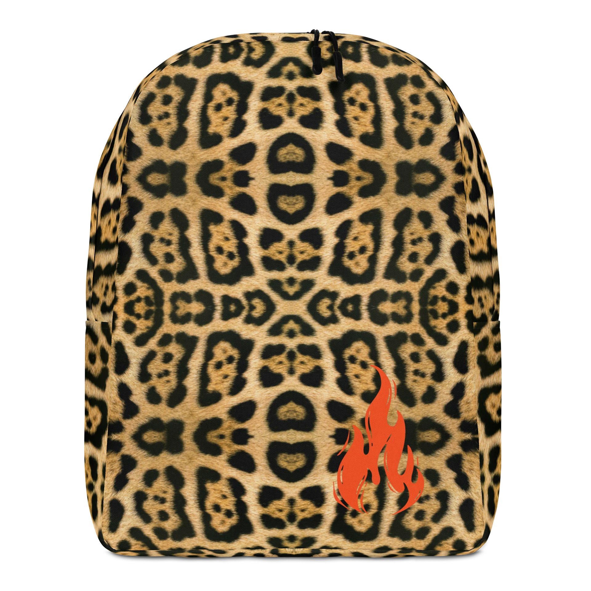 Fire logo Leopard Print All-Over Backpack product image (1)