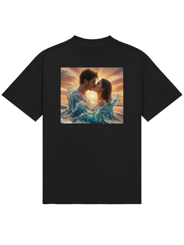 Ocean Twin Flames Sunset Kiss Oversized Tee product image (1)