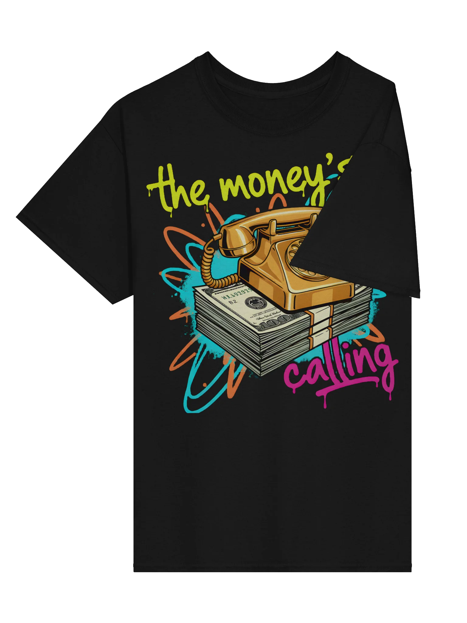 Money's Calling Golden Phone T-Shirt product image (3)