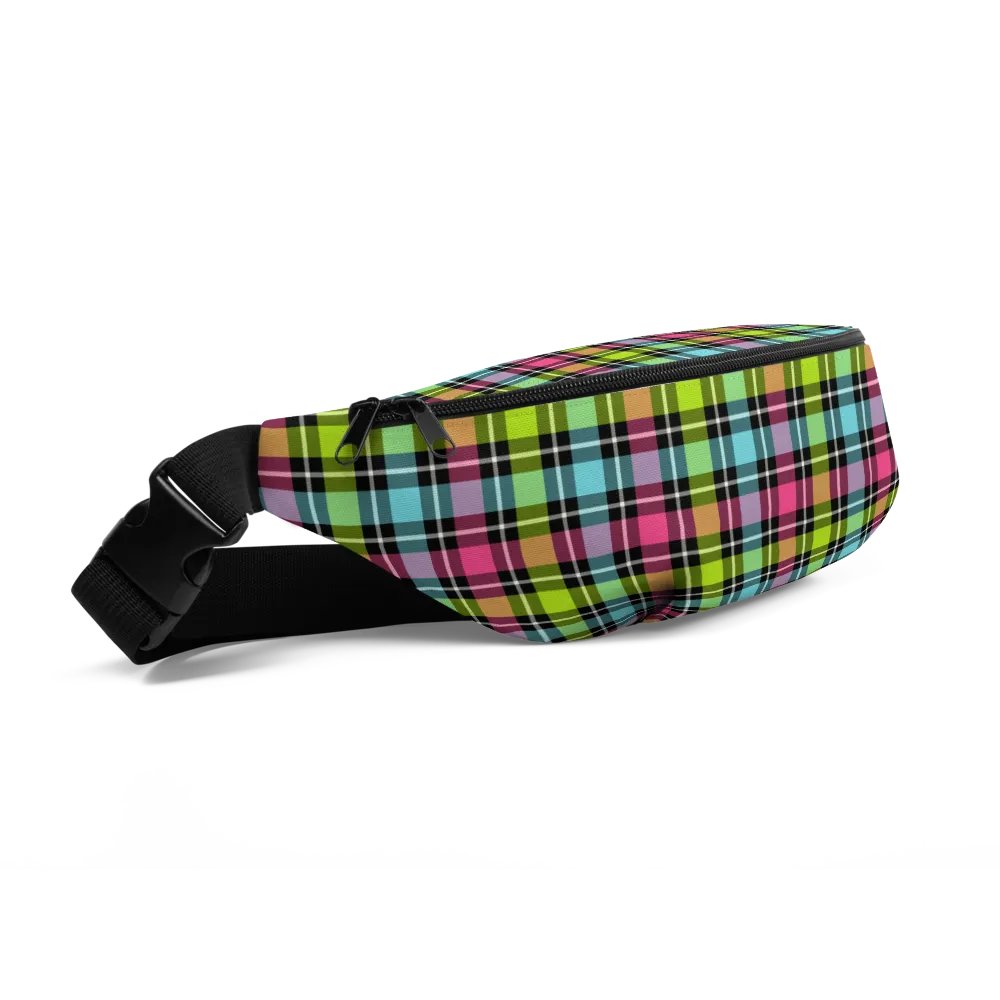 Neon Checkered Plaid Fanny Pack product image (3)