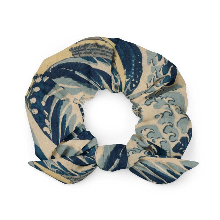 The Great Wave Fine Art Scrunchie with Bow product image (1)