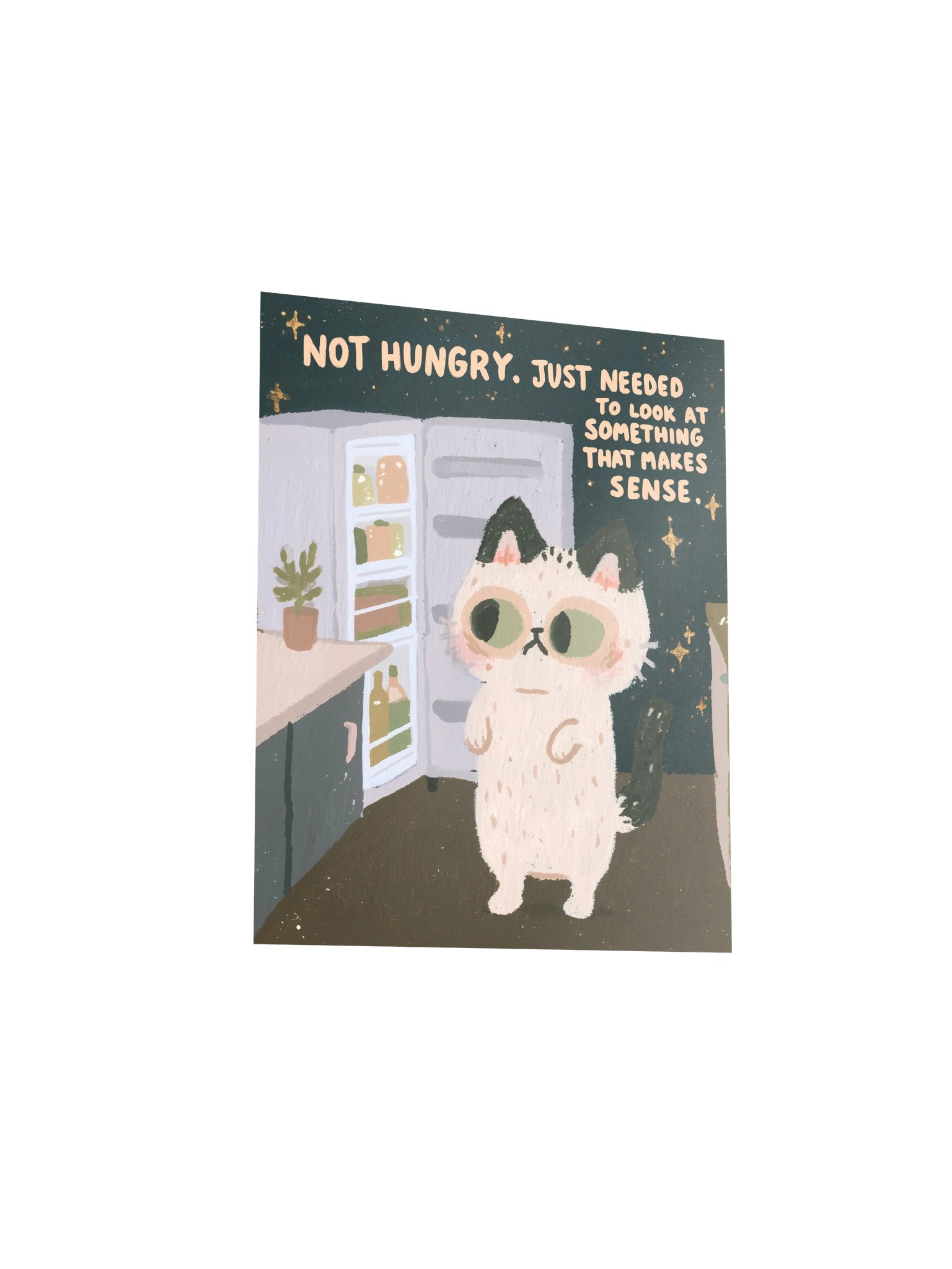 Night Fridge Cat Poster product image (7)