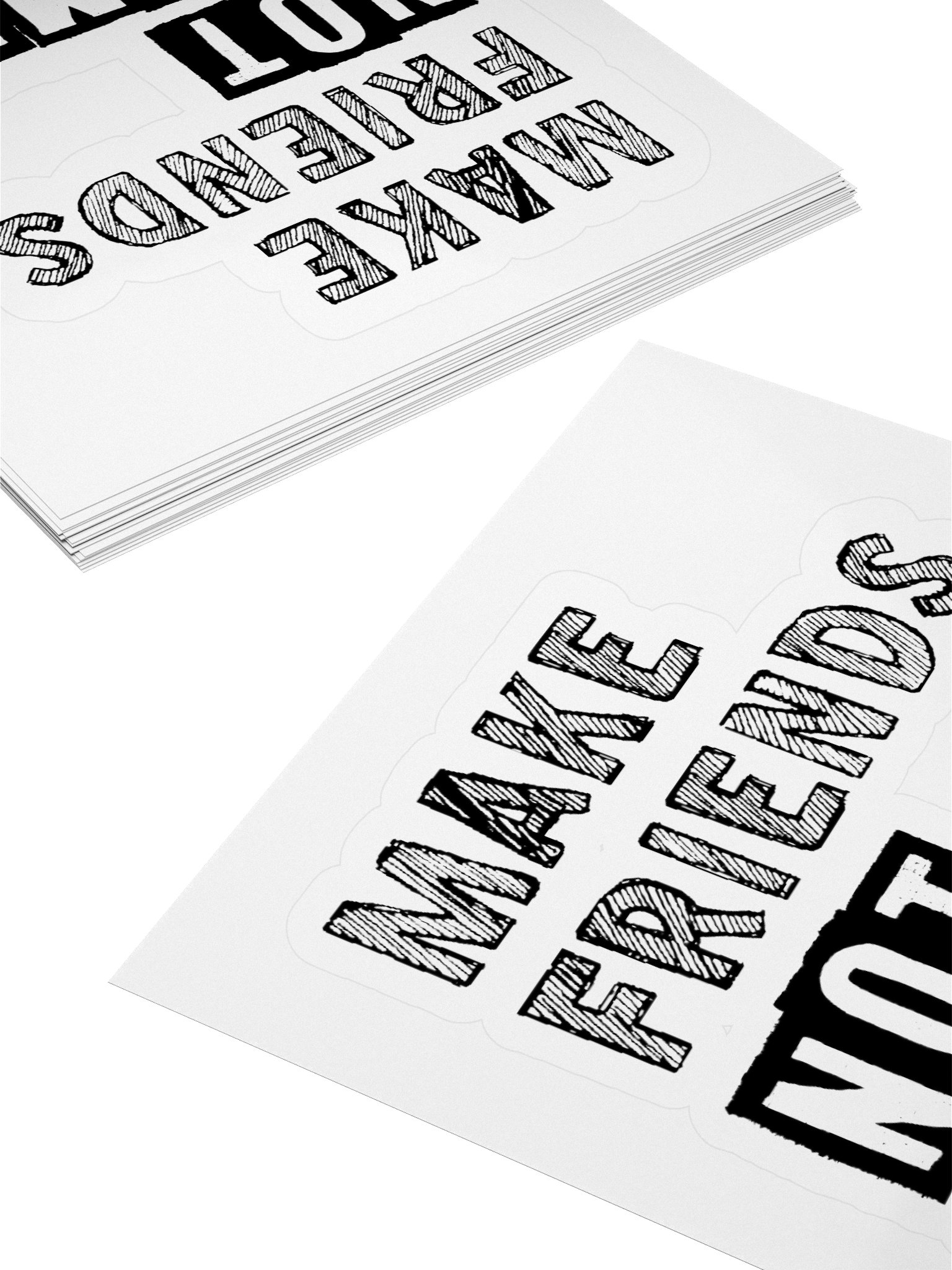Make Friends Not Enemies Sticker product image (11)