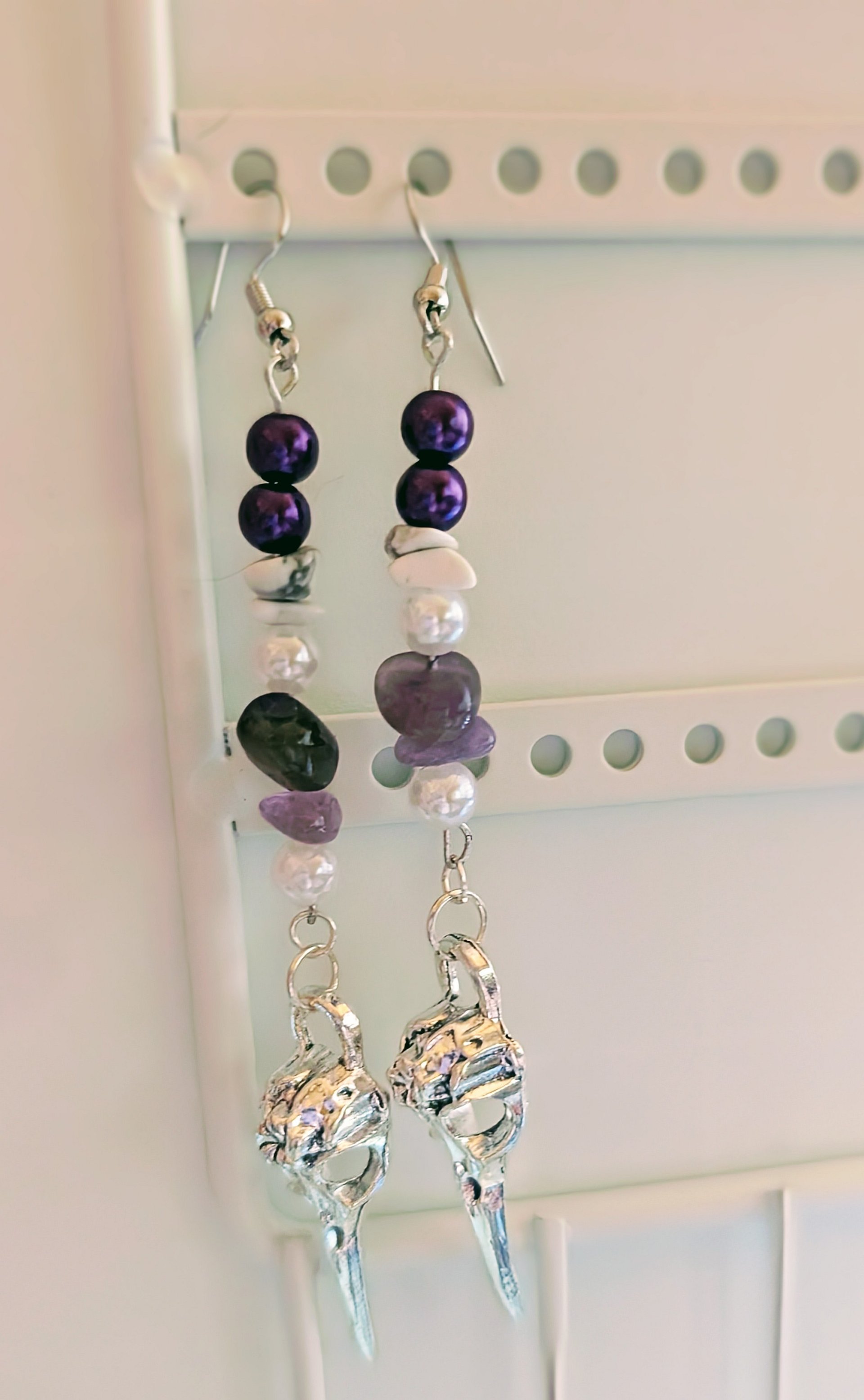 Amethyst Raven Earrings! product image (1)