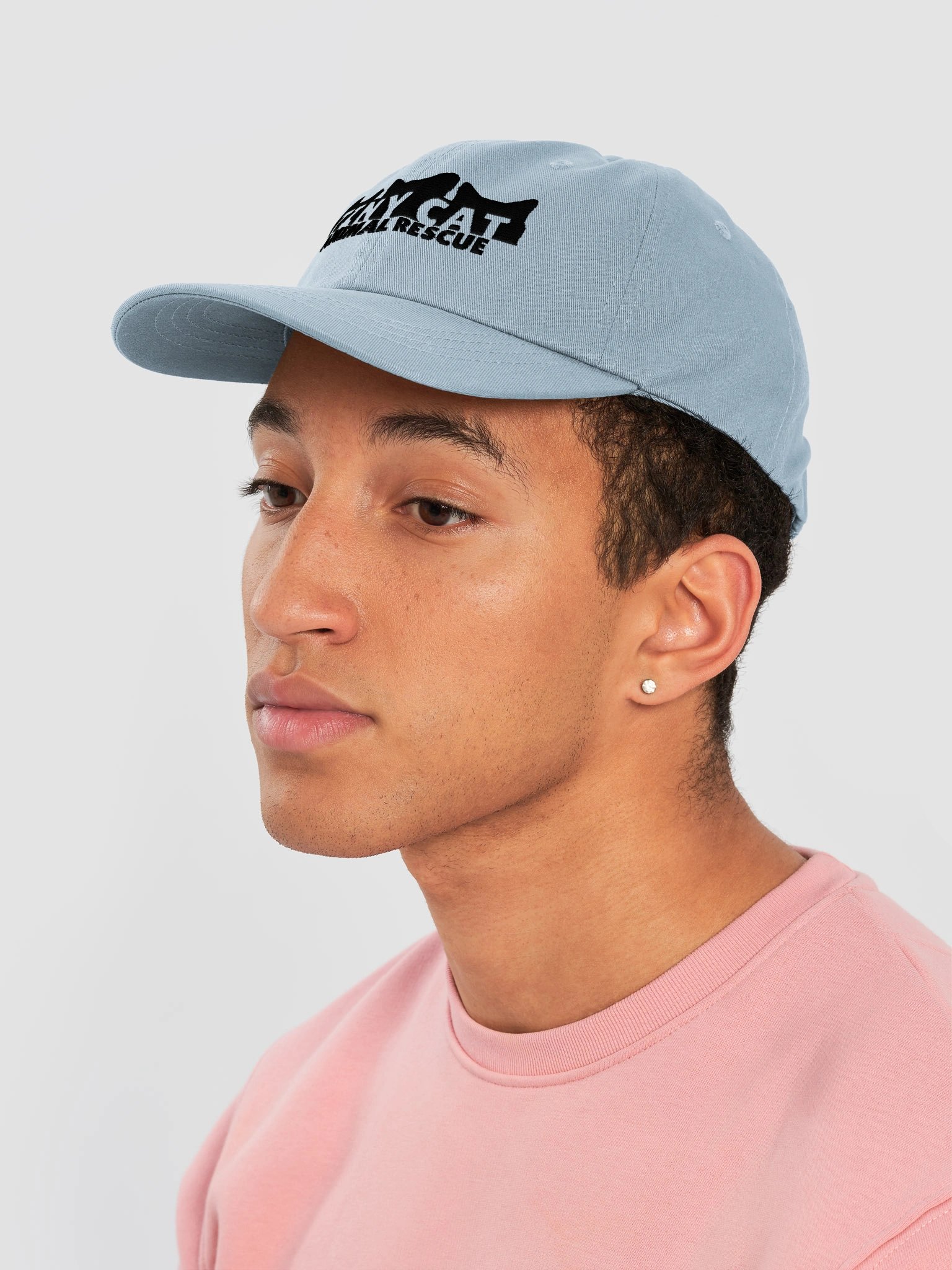 Tiny Cat Embroidered Hat (Black Logo) product image (7)