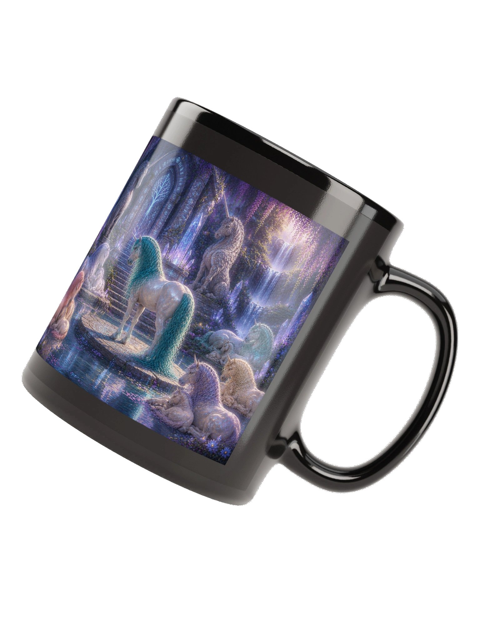 Crystal Palace Unicorns Black Glossy Mug product image (12)