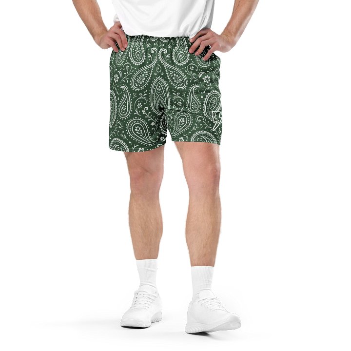 Paisley Mesh Shorts (Hunter Green/Ash) product image (1)