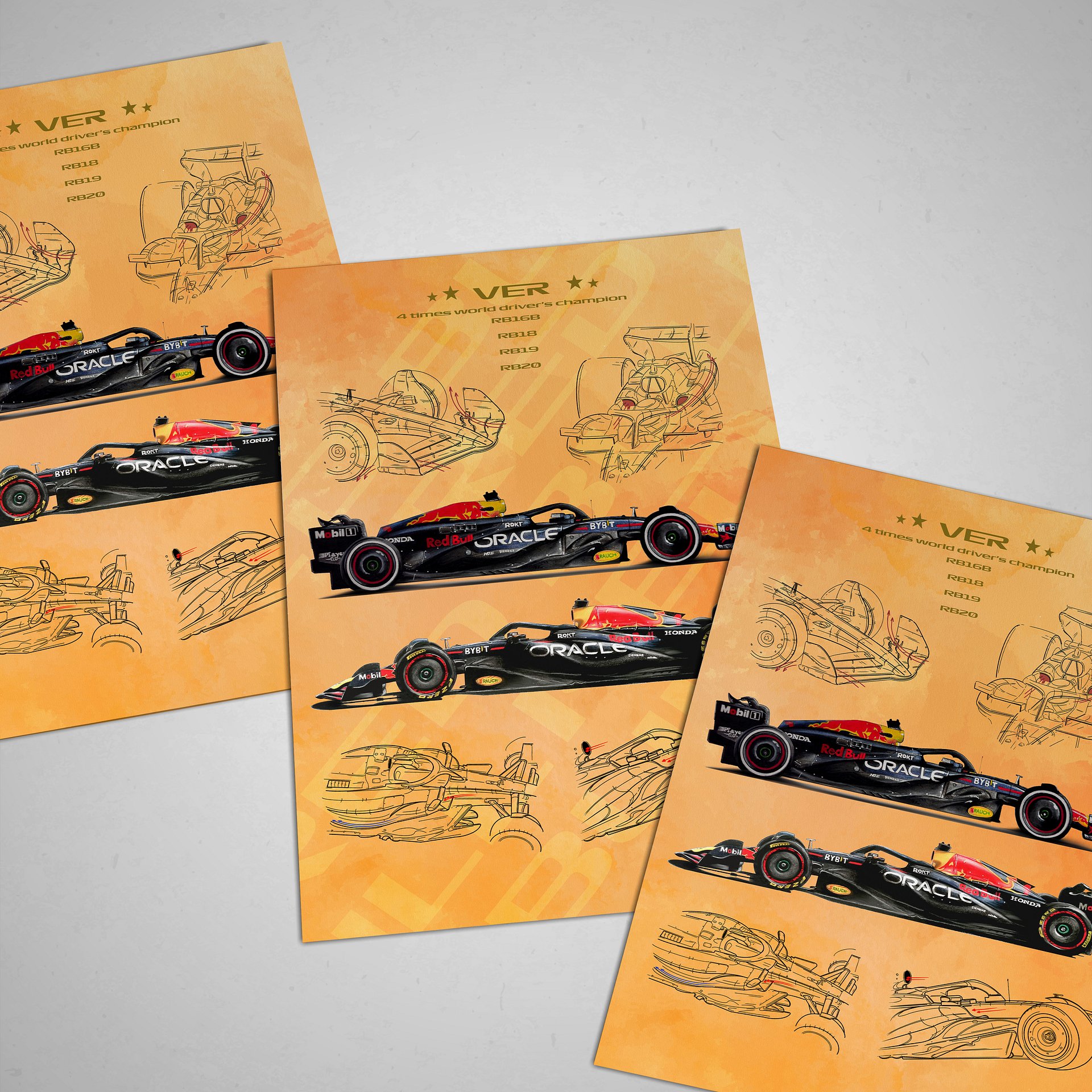 DIGITAL Max Verstappen 2024 Champion, orange army, RB20 Red Bull Racing, Verstappen, Formula-1, F1 Posters, F1 Art, Formula 1 Wall Art Gifts for Him product image (7)