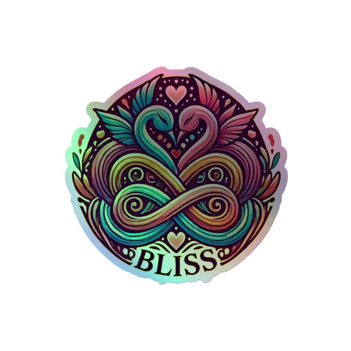 Blissful Swan Heart Holographic Sticker Set product image (2)