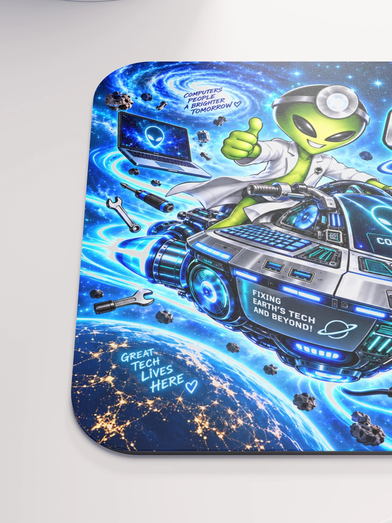 Computer Headz Cosmic Tech Mousepad – Galactic Blue Edition No. 00 product image (6)