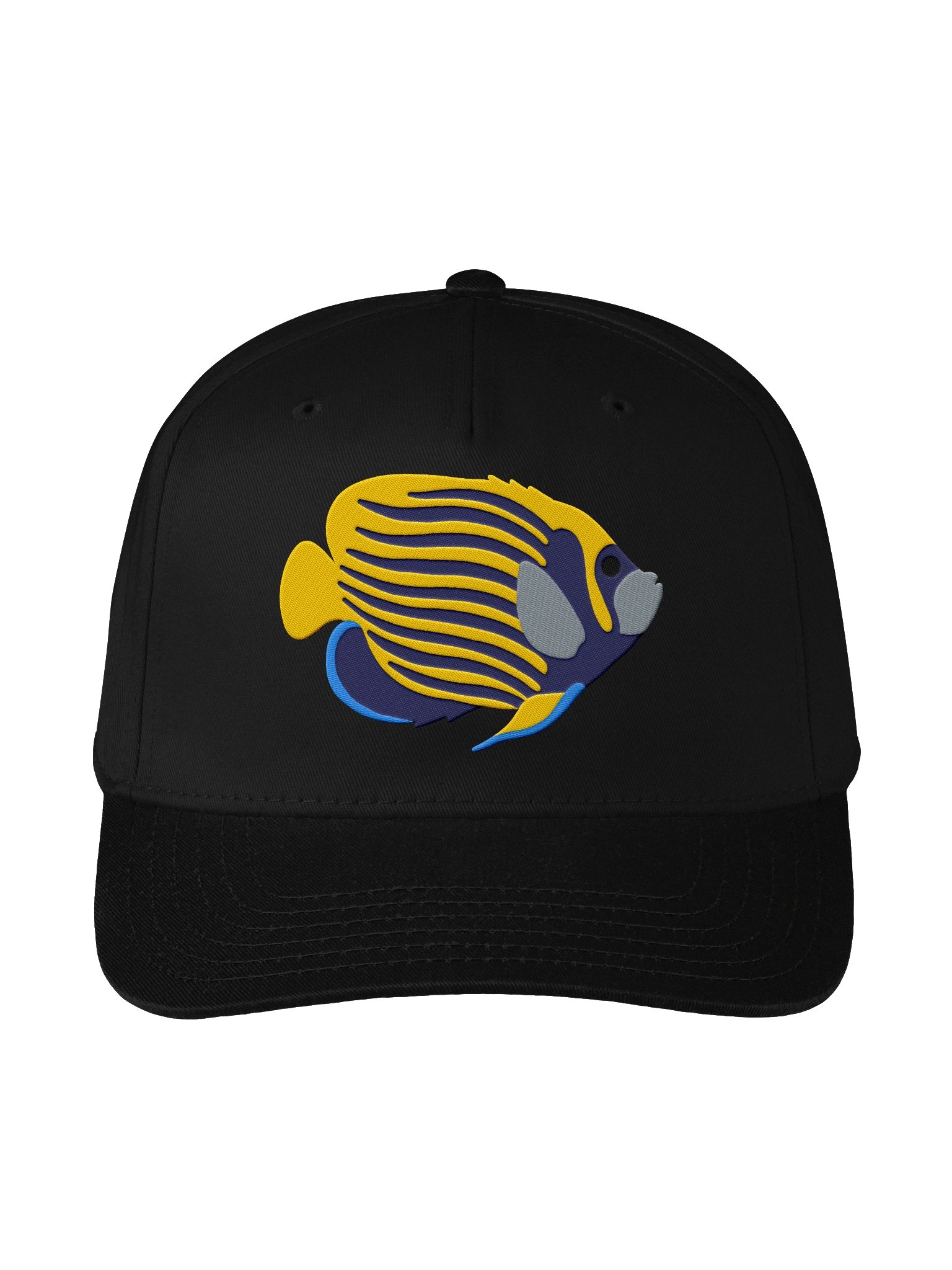 Emperor Angelfish Embroidered Mid-Profile Baseball Cap | Saltwater Reef Fish Hat product image (2)