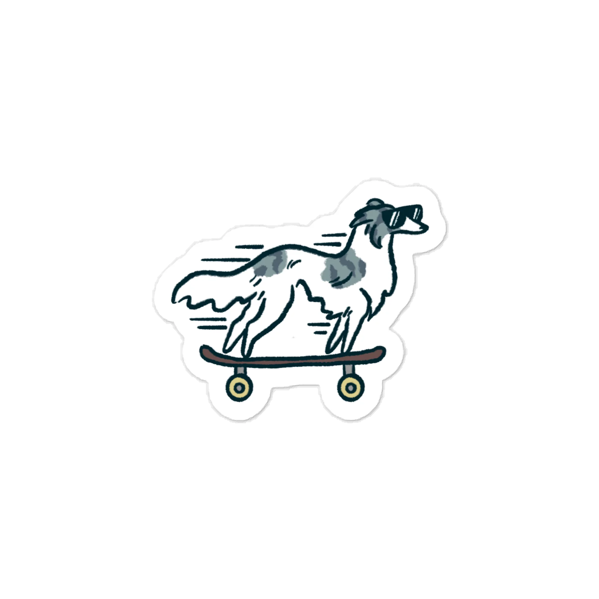 Fast Dog Sticker - Silver Brindle Spotted product image (1)