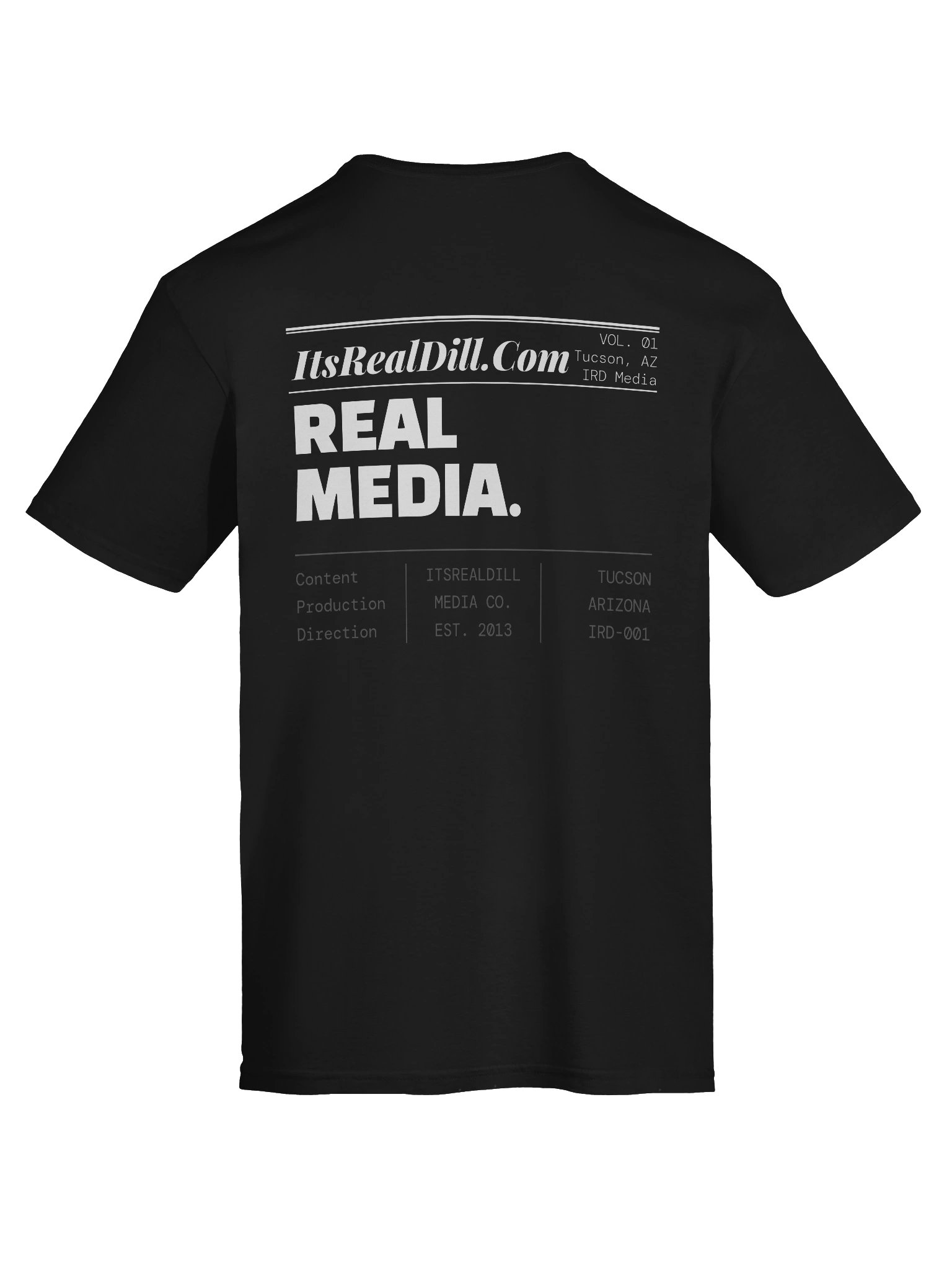 Center Design IRD Media Black Newspaper Masthead Tee product image (3)