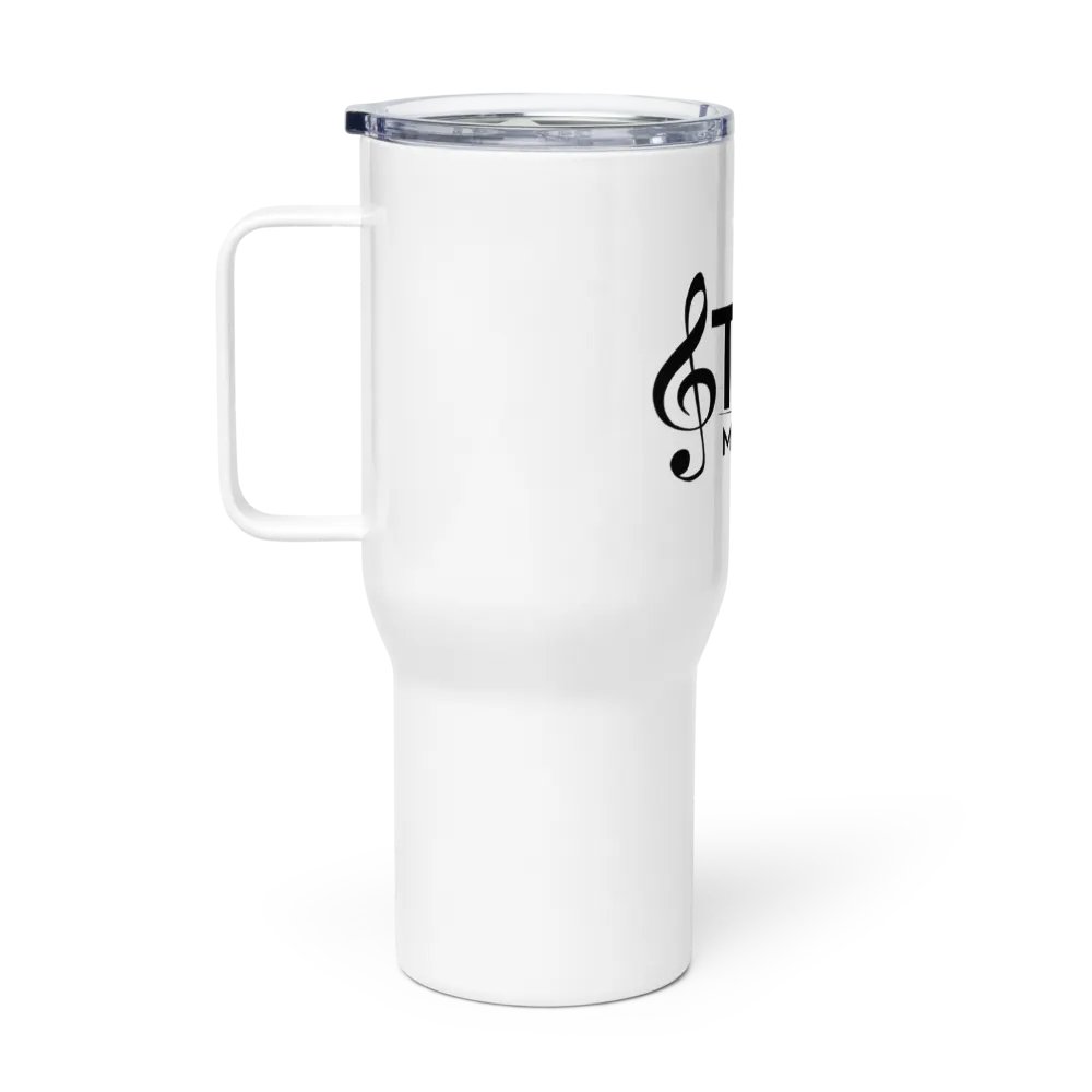TDS Music 25oz Insulated Stainless Steel Travel Mug with Handle - White, Exclusive Design product image (2)