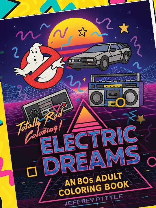 Electric Dreams - Totally Rad 80's Adult Coloring E-Book product image (1)