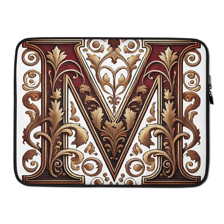 Ornate 'M' Laptop Sleeve product image (2)