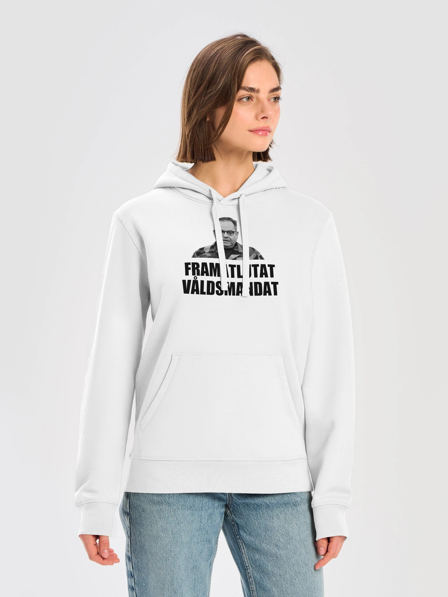 Framåtlutat våldsmandat (Organic Premium Hoodie) product image (3)