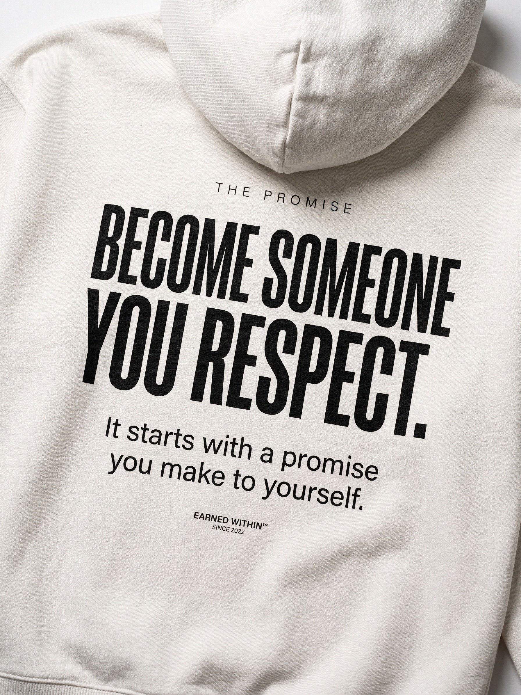 BECOME SOMEONE YOU RESPECT HOODIE — LIGHT product image (5)