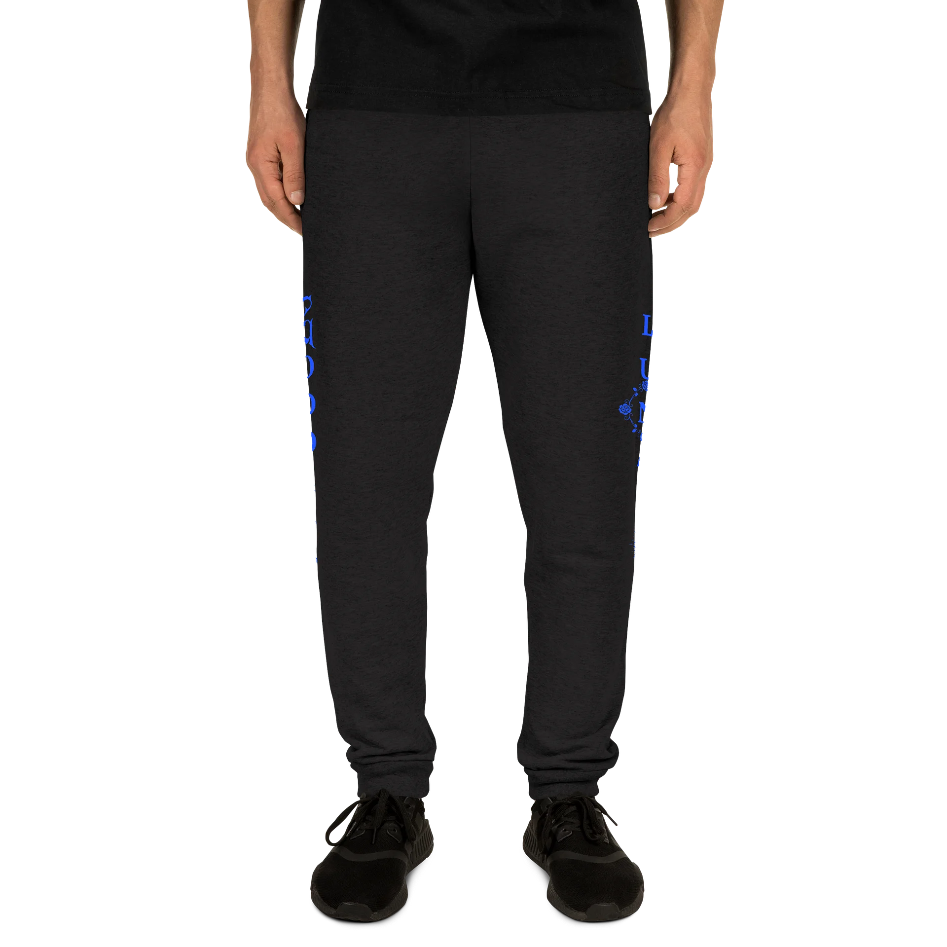 Neon Blue “Lunar Goddess” Women’s Luxury Celestial Joggers product image (11)
