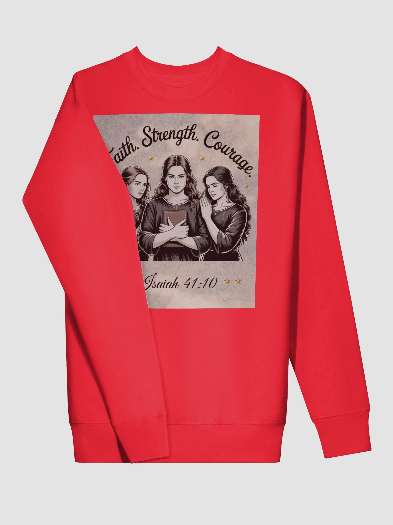 Faith Strength Courage Christian Women's Heritage Sweatshirt product image (19)