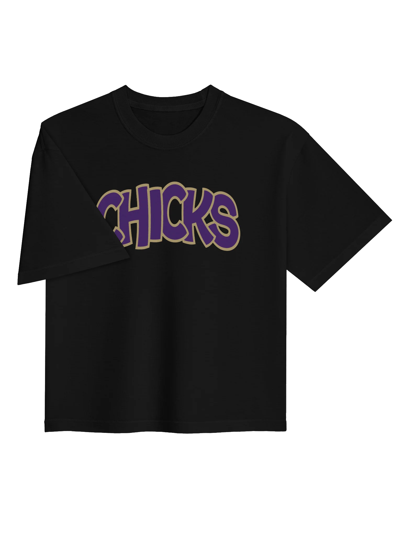 Chickasha Chicks Women's Cropped T-Shirt – Purple & Gold product image (8)