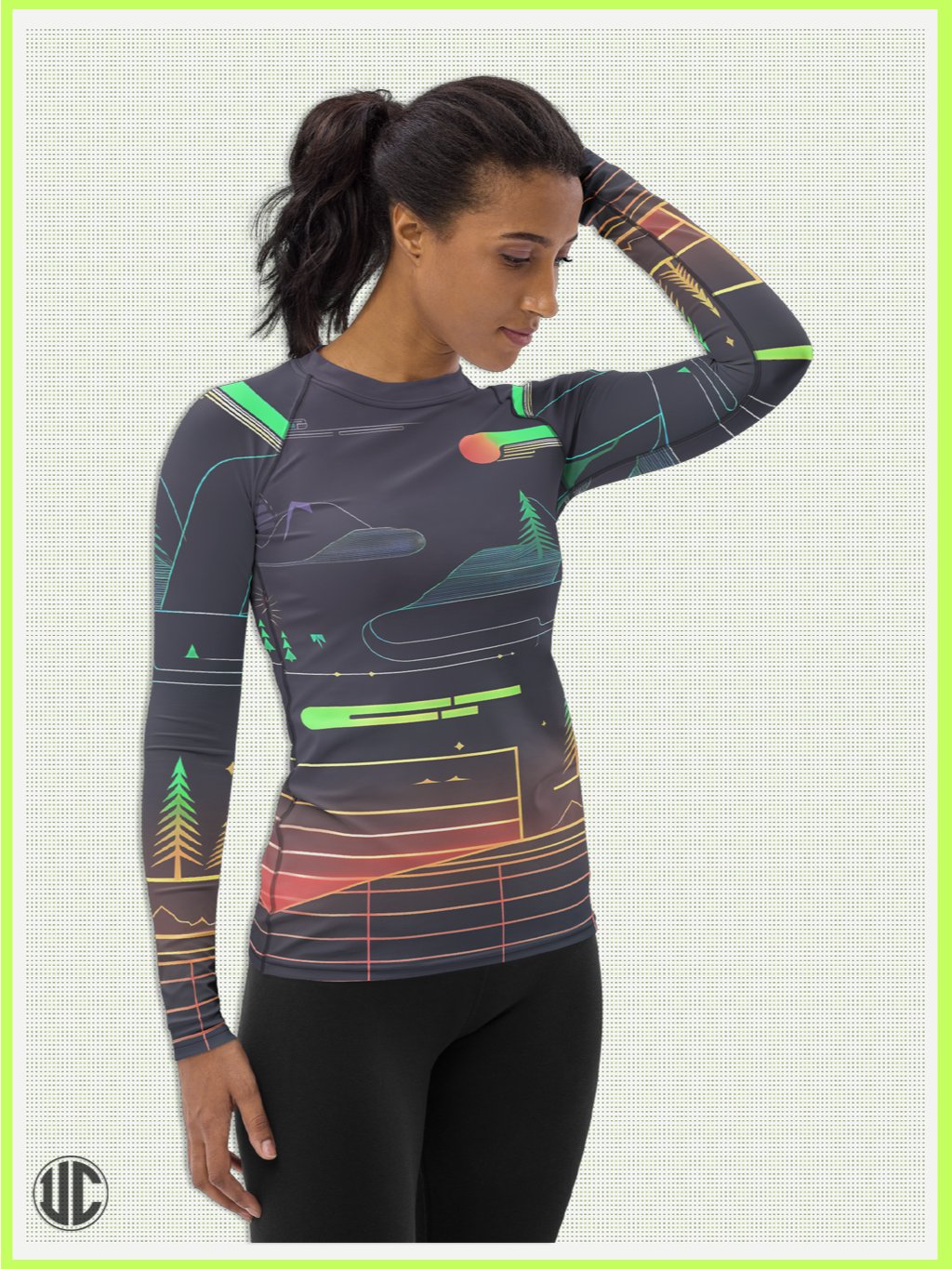 Neon Horizon – Women’s Rash Guard product image (2)