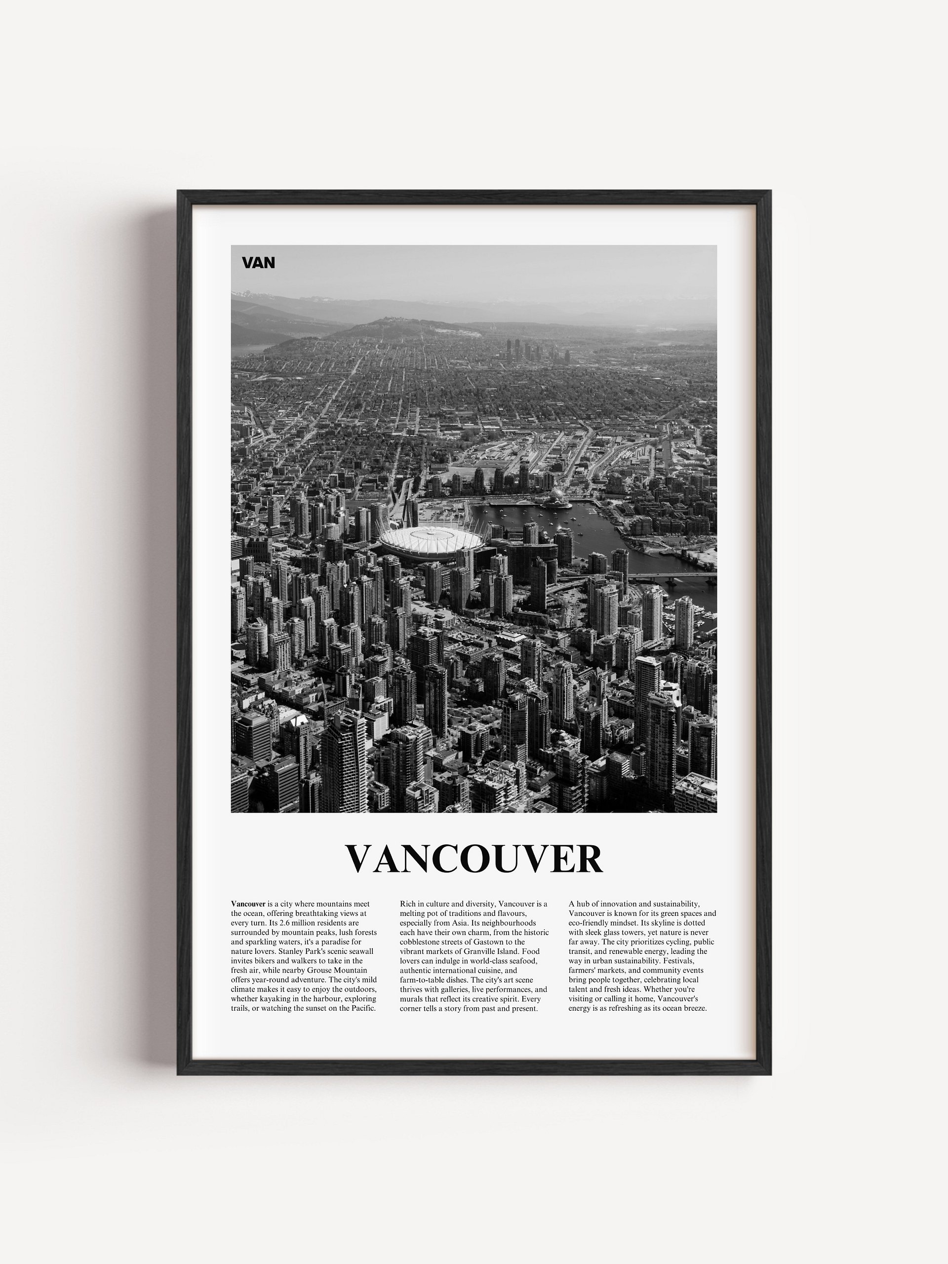 Vancouver 05 Newspaper Poster | Framed product image (1)