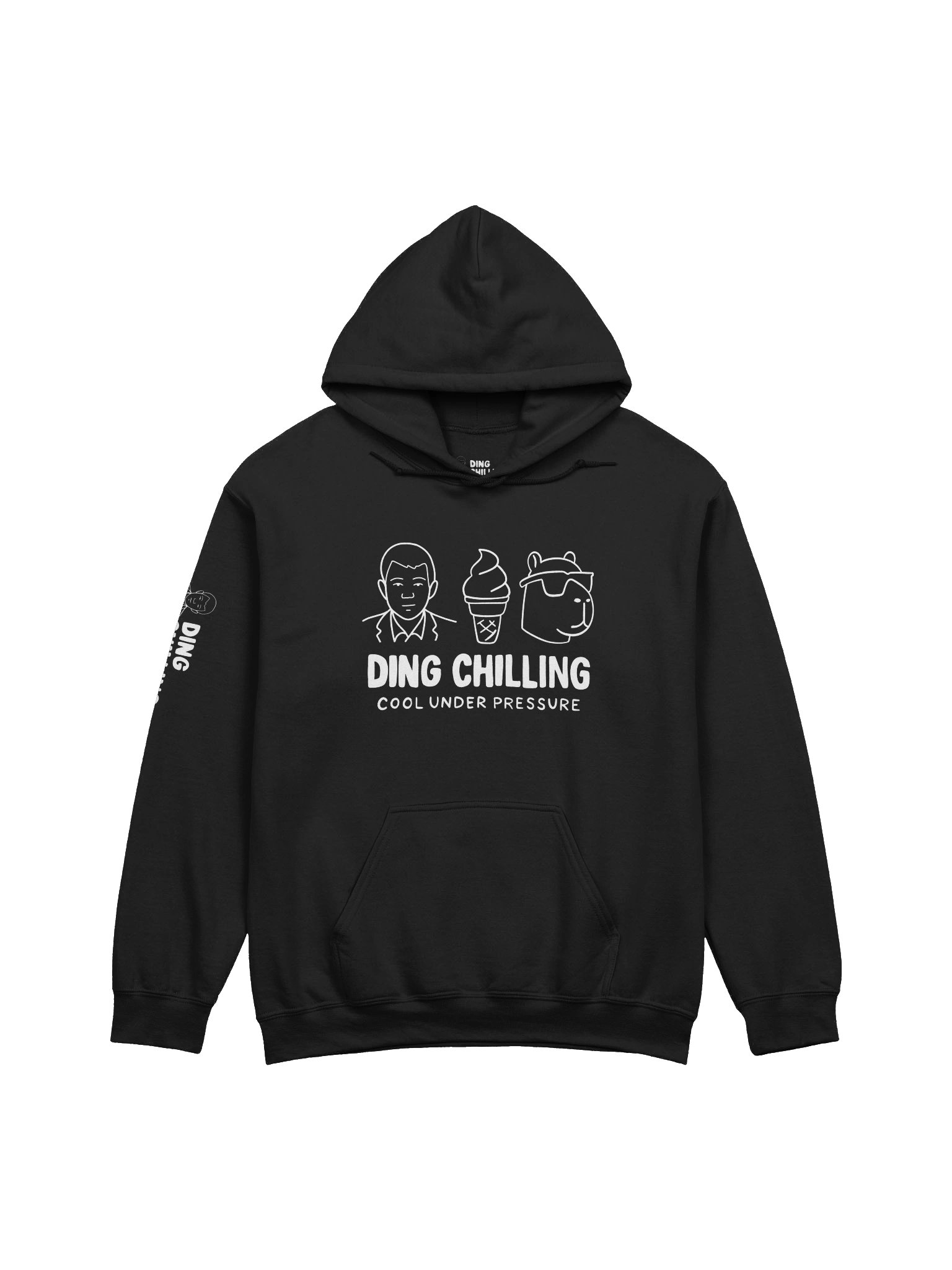 Ding Chilling – Cool Under Pressure | Funny Chess Gildan Classic Hoodie product image (4)