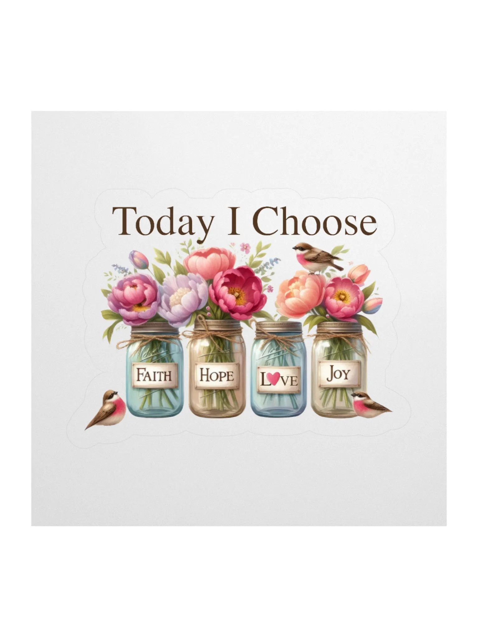 Today I Choose Kiss Cut Stickers. product image (1)