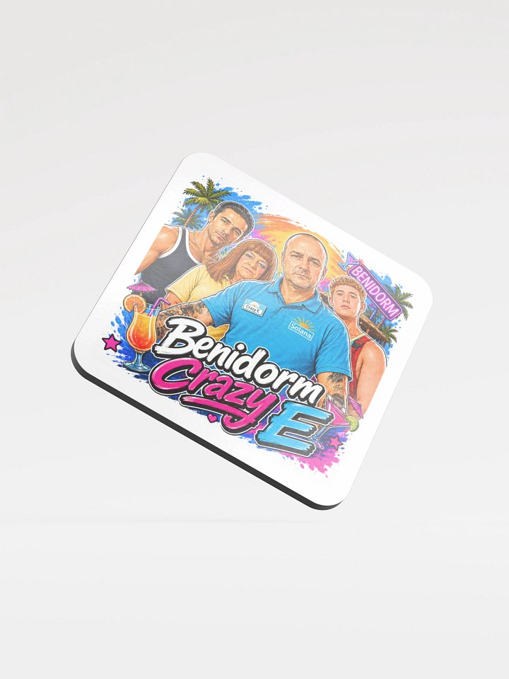 Benidorm Crazy E Tropical Neon Bar Coaster product image (1)