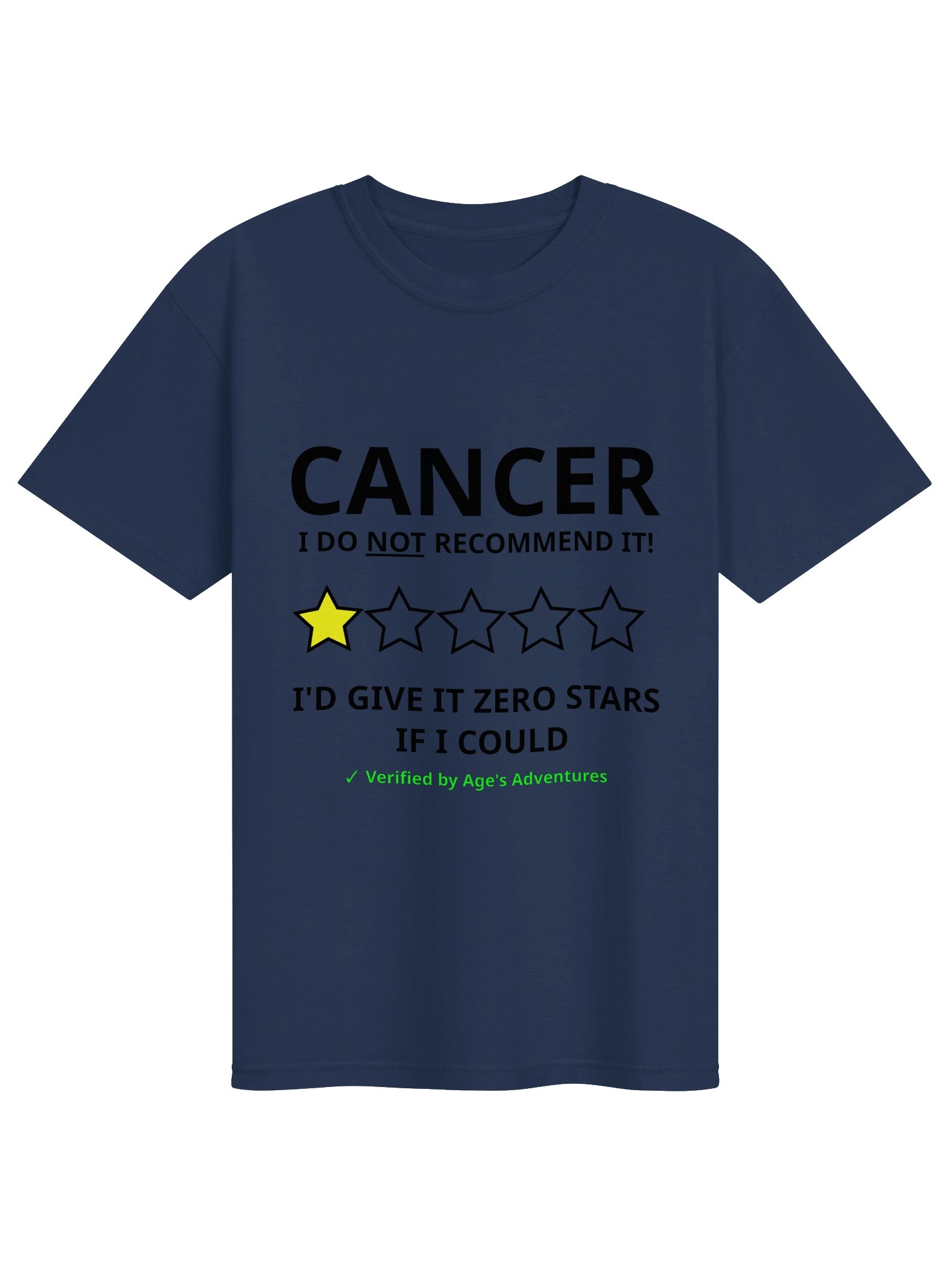 The "Zero Stars" Cancer Review Heavyweight Tee product image (1)