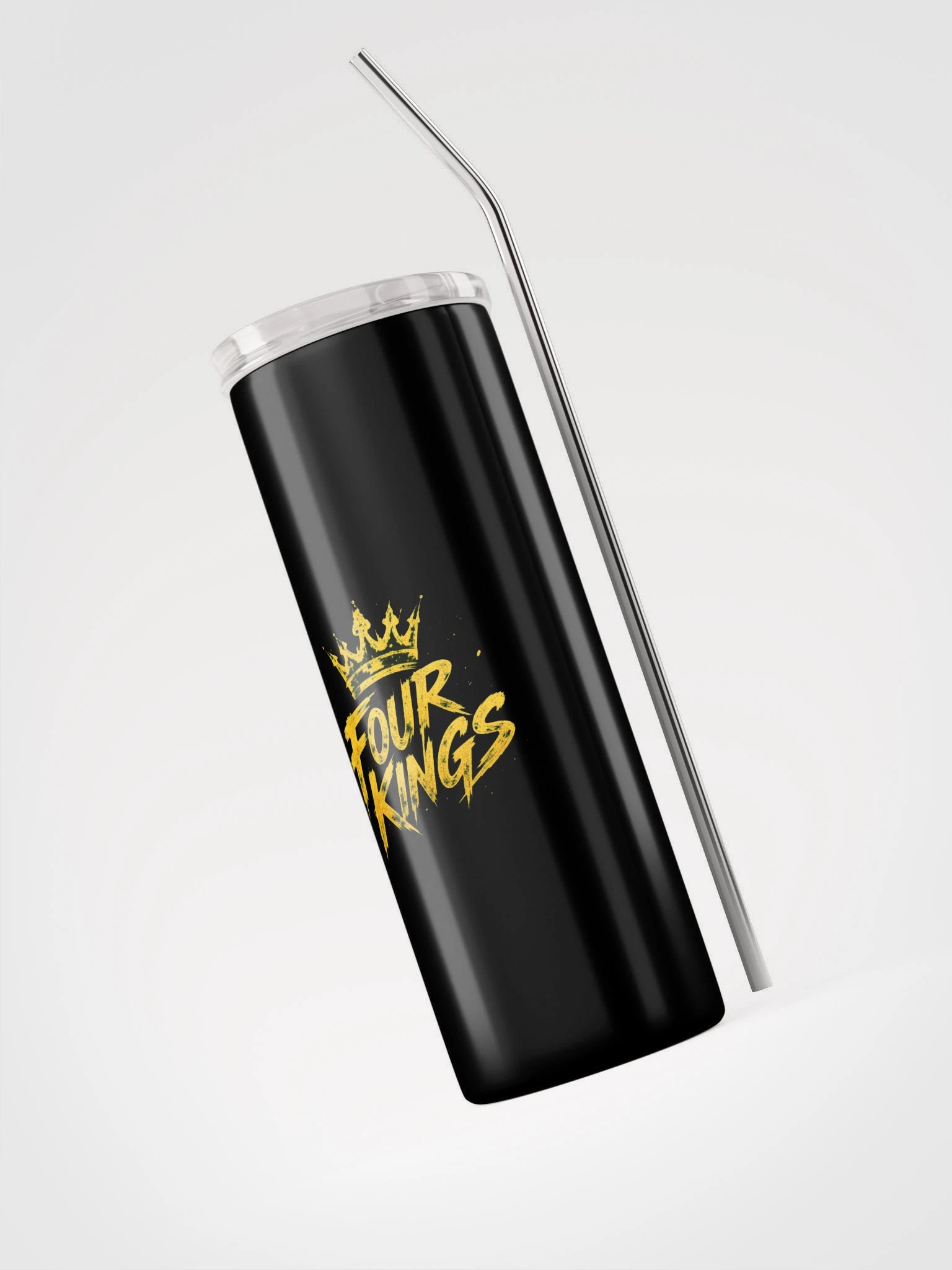 FOUR KINGS Stainless Steel Tumbler with a Straw product image (5)