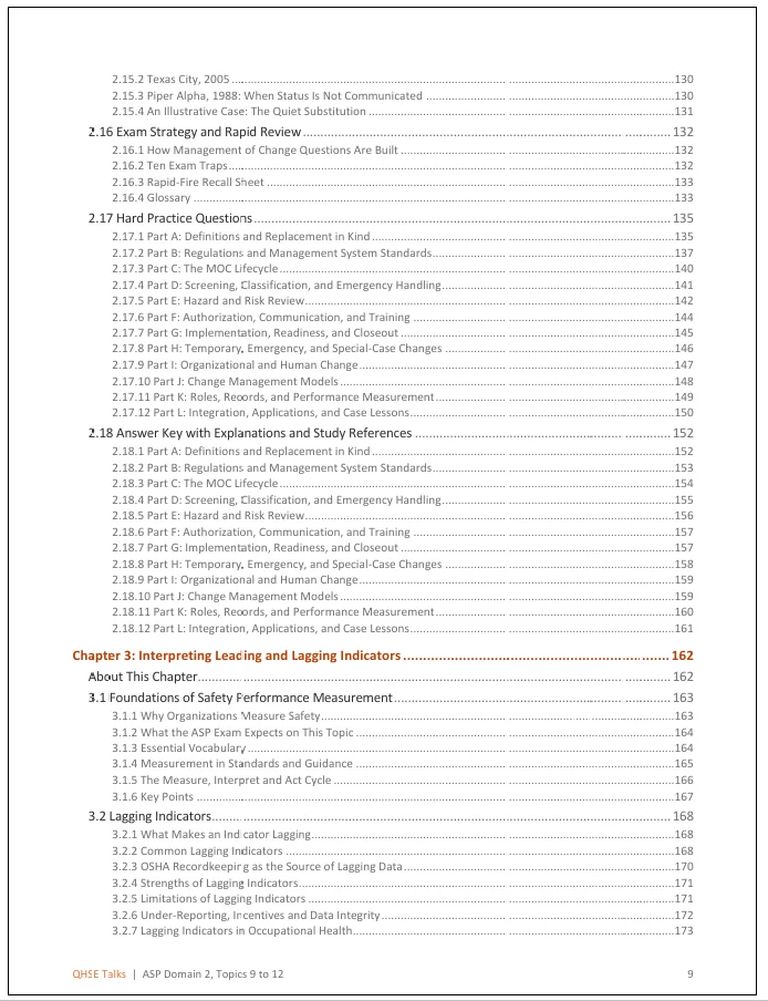 ASP 11 Domain 2 Topics 9–12: Complete Study Guide | Incident Investigations, Management of Change, Safety Performance Indicators & Emerging Technologies product image (7)