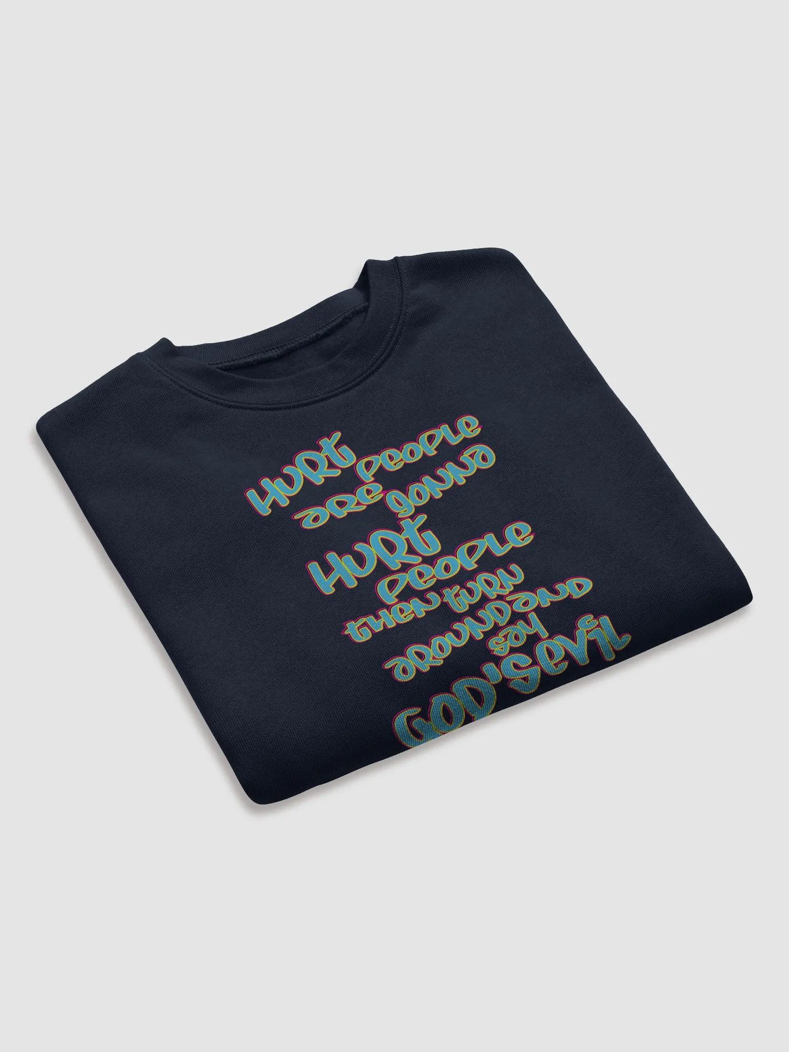 Hurt People - Blue Graffiti - Bella+Canvas Women's Fleece Crop Sweatshirt product image (4)