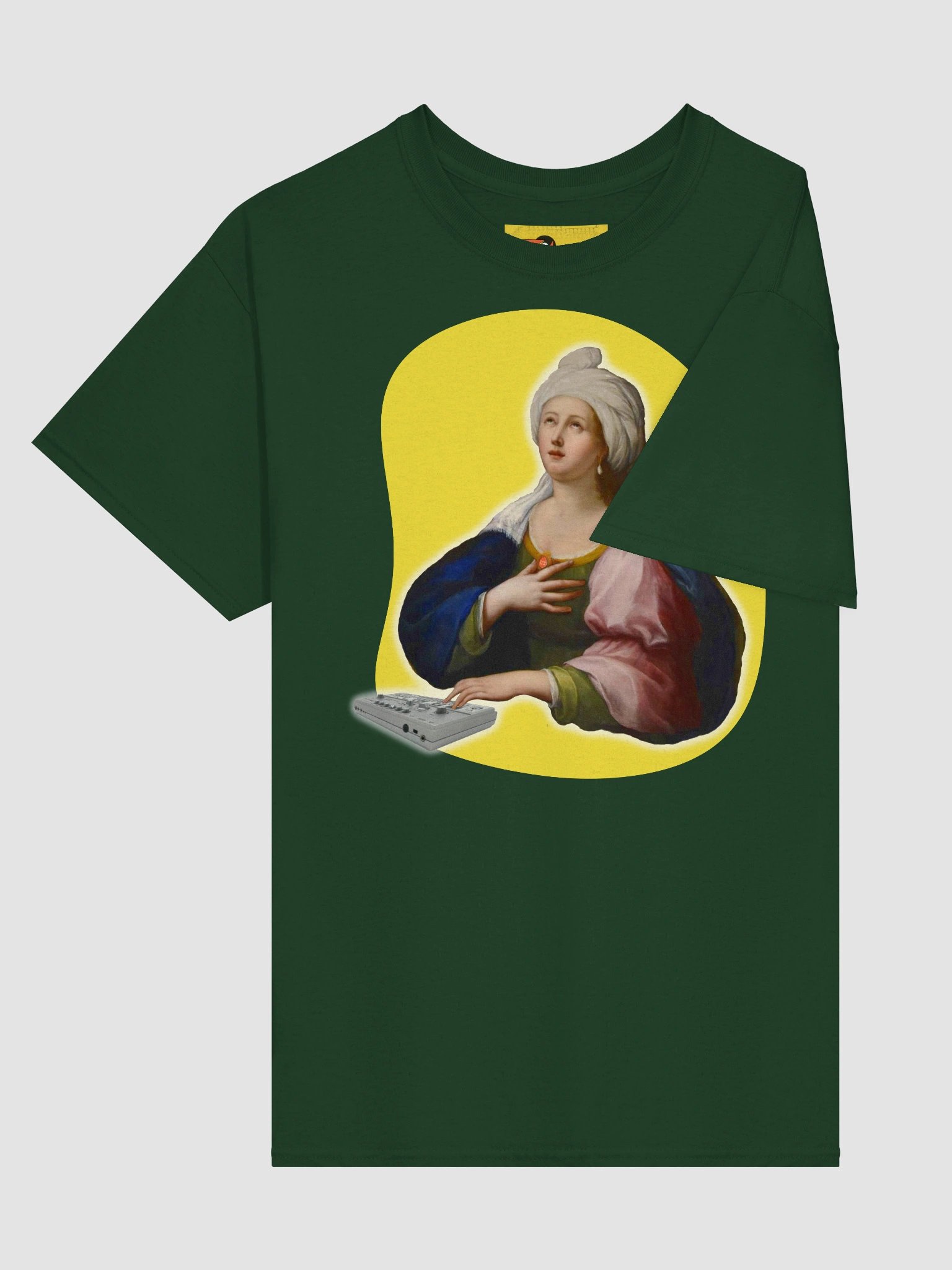 Santa Cecilia’s Acid Mass, by Frank Fonik, Techno EDM Unisex t-shirt product image (3)