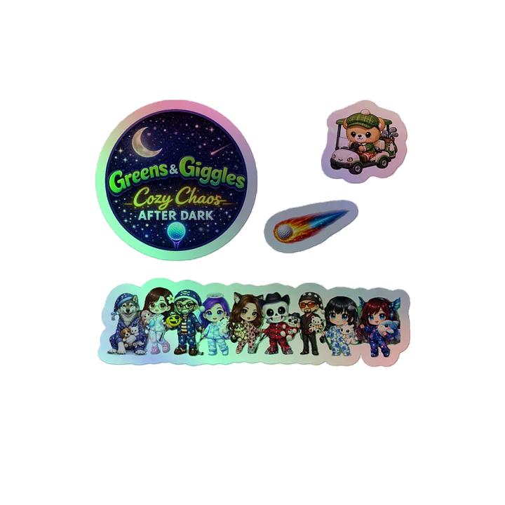 Greens & Giggles Event Holographic Sticker Sheet product image (2)