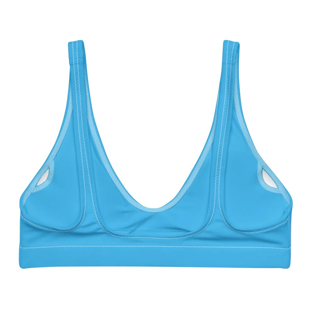 Blue Recycled Padded Bikini Top product image (4)